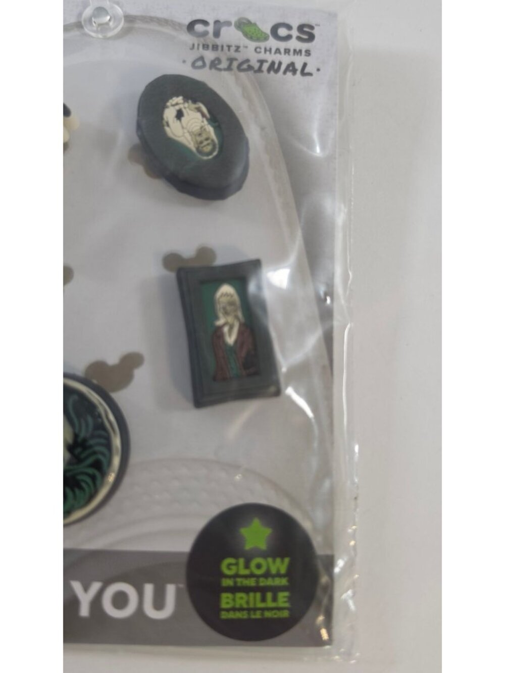 DISNEY CROCS HAUNTED MANSION GLOW IN THE DARK HALLOWEEN MNSSHP JIBBITZ CHARMS - Picture 5 of 10